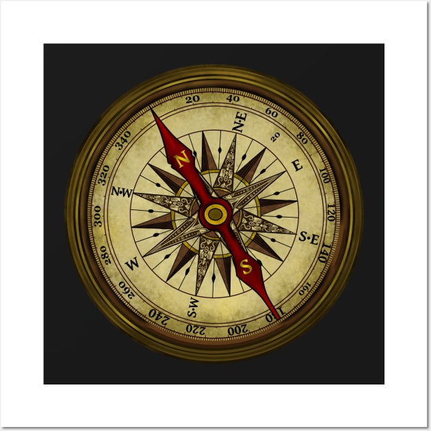 Compass Wall Art by ChePanArt